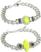 ASOS Collection Asos Double Stone Id Bracelets - Lyst