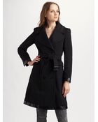 Burberry Double breasted Wool cashmere Coat - Lyst