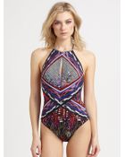 Gottex Onepiece Okinawa Highneck Swimsuit - Lyst