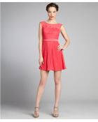 Max & Cleo Fuchsia Lace And Chiffon Pleated Sleeveless 'Natasha' Dress - Lyst