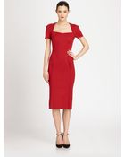 Zac Posen Capsleeve Stretch Dress - Lyst