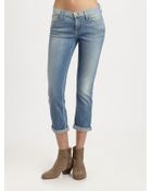 7 For All Mankind The Skinny Crop Roll Jeans - Lyst