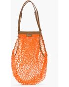 Carven Orange Leathertrimmed Net Bag - Lyst
