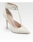 Elizabeth And James Saucy Leather Tstrap Pumps - Lyst