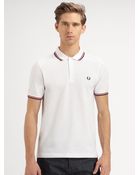 Fred Perry Slimfit Tipped Polo - Lyst