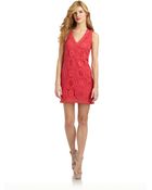 French Connection Tlark Cotton Embroidered Shift Dress - Lyst