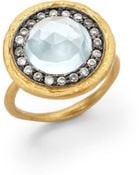 Kevia Circle Ring Blue Topaz - Lyst