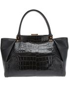 Lanvin Croc Tote Bag - Lyst