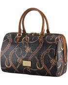 Lauren by Ralph Lauren Equestrian Barrel Satchel - Lyst