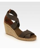 Tory Burch Adonis Canvas Espadrille Wedges - Lyst