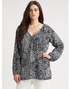 MICHAEL Michael Kors Paisley Top - Lyst