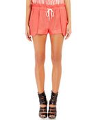 Rebecca Minkoff Mika Leather Shorts - Lyst