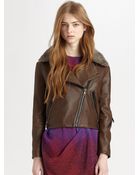 Acne Studios Rita Leather and Shearling Jacket - Lyst