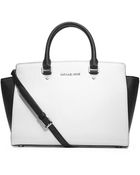 MICHAEL Michael Kors Selma Leather Large Satchel - Lyst