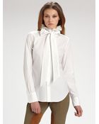 Ralph Lauren Blue Label Ruffled Blouse - Lyst