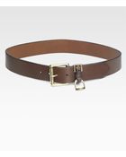 Ralph Lauren Blue Label Contoured Vachetta Leather Belt - Lyst