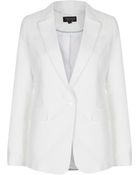 Topshop Textured Boyfriend Blazer - Lyst