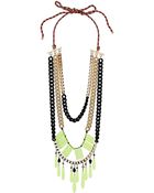 Topshop Mega Mix Media Necklace - Lyst