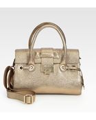 Jimmy Choo Rosalie Glitter Leather Satchel - Lyst