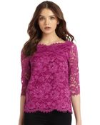 Madison Marcus Lace Top - Lyst