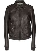Mauro Grifoni Leather Outerwear - Lyst