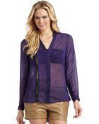Sachin & Babi Eva Snakeskin Print Chiffon Blouse - Lyst