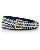 Tory Burch Rotating Buckle Woven Belt - Lyst