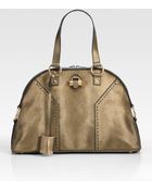 Saint Laurent Large Horseprint Leather Muse Handbag - Lyst