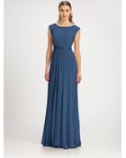 Alice + Olivia Triss Stretch Silk Leather Maxi Dress - Lyst