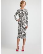 By Malene Birger Zebraprint Knit Dress - Lyst