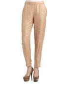 Elizabeth And James Gilded Silk Chiffon Pants - Lyst