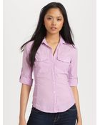 James Perse Contrastpanel Buttondown Shirt - Lyst