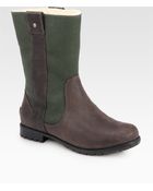 Ugg Burroughs Canvas Leather Boots - Lyst