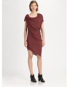 Helmut Lang Draped Shroud Dress - Lyst