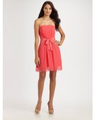 Zimmermann Ruched Silk Chiffon Dress - Lyst