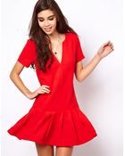 ASOS Collection Shift Dress with Drop Waist - Lyst