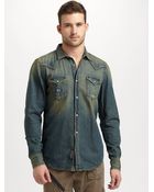 Diesel Sweesty Washed Denim Shirt - Lyst
