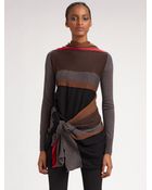DKNY Merino Wool Wrap Sweater - Lyst