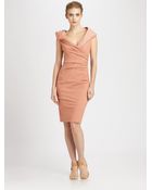 Donna Karan New York Sculpted Drape Dress - Lyst
