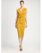 Donna Karan New York Twist Drape Dress - Lyst