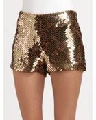 Haute Hippie Sequined Modal Shorts - Lyst
