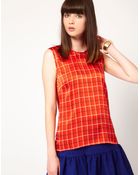 Jonathan Saunders Creighton Blouse in Silk Satin - Lyst