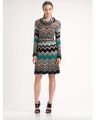 M Missoni Cowlneck Dress - Lyst
