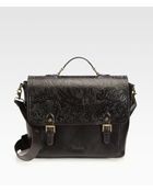 Robert Graham Shaw Paisley Leather Messenger Bag - Lyst