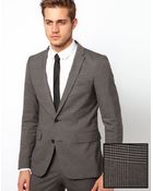 Asos Selected Skinny Fit Blazer in Prince Of Wales Check - Lyst