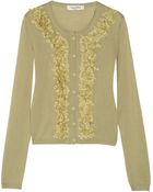 Valentino Embellished Woolblend Cardigan - Lyst