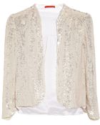 Alice + Olivia Wheeler Sequined Silk Organza Jacket - Lyst