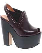 Asos Premium Holla Back Leather Heeled Sandals - Lyst