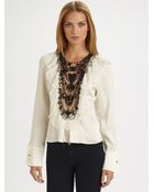 Royal Underground Ruffled Silk Blouse - Lyst