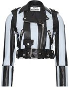 Acne Studios Mape Petite Striped Leather Jacket - Lyst